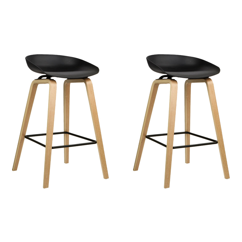 Nordic Solid Wood High Stool Fashion Plastic Bar Chair