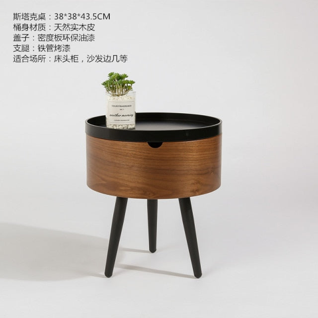 Italian minimalist round combination coffee table
