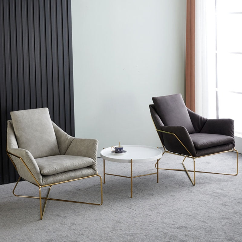 Nordic iron single lazy sofa chair
