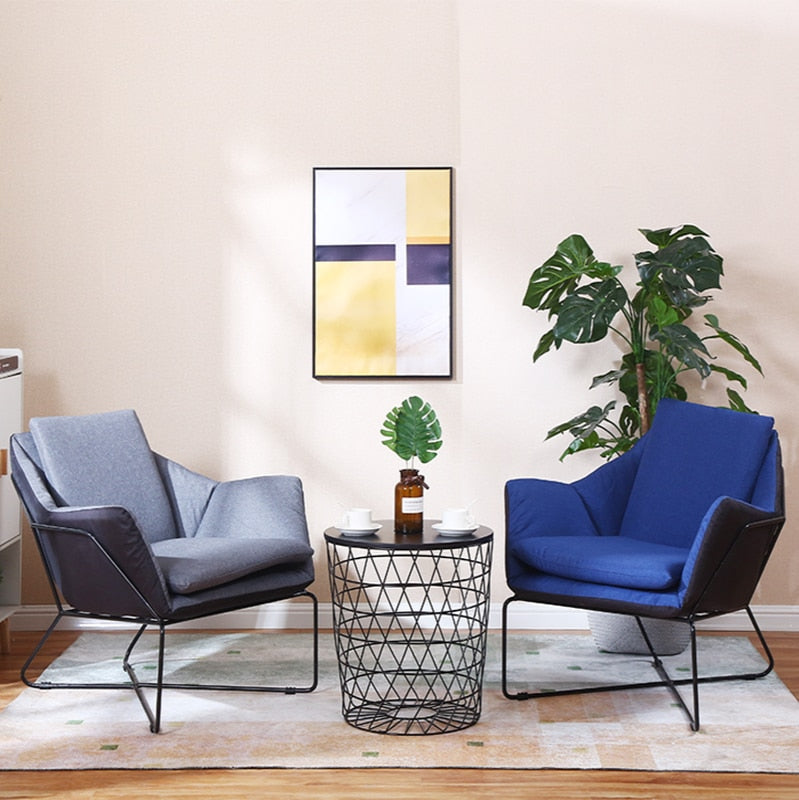 Nordic iron single lazy sofa chair