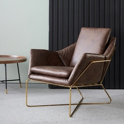 Nordic iron single lazy sofa chair