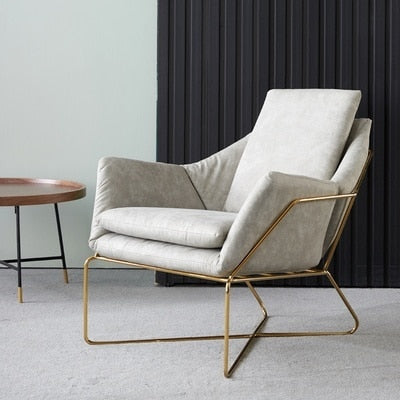 Nordic iron single lazy sofa chair
