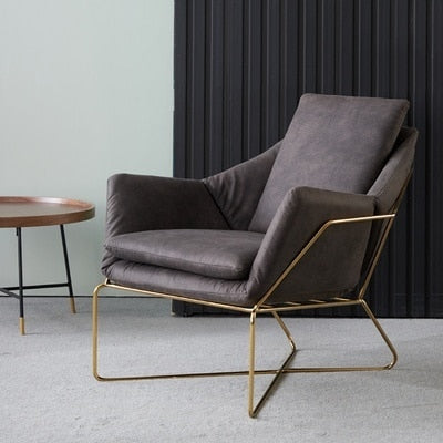 Nordic iron single lazy sofa chair