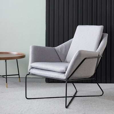 Nordic iron single lazy sofa chair