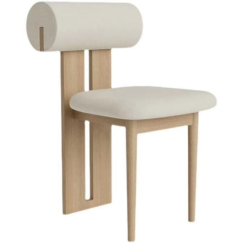 Fashion Simple Ash Wood Upholstered Dressing Chair