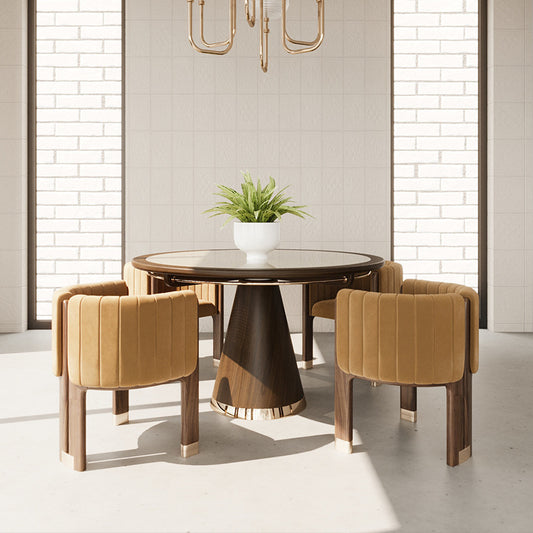 Italian Minimalist Ash Wood Solid Wood Dining Chair Household