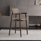 Household White Wax Solid Wood Veneer Minimalist Chair