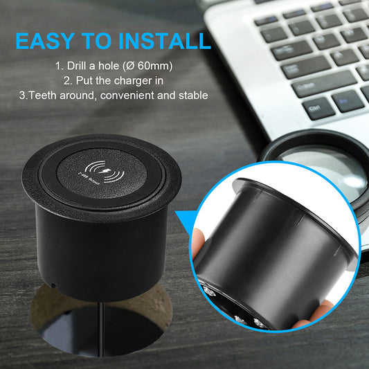 10W Fast Wireless Built-In QI Charger Desktop Multiple Protection Universal Liftable Wireless Qi Charging for Huawei Samsung